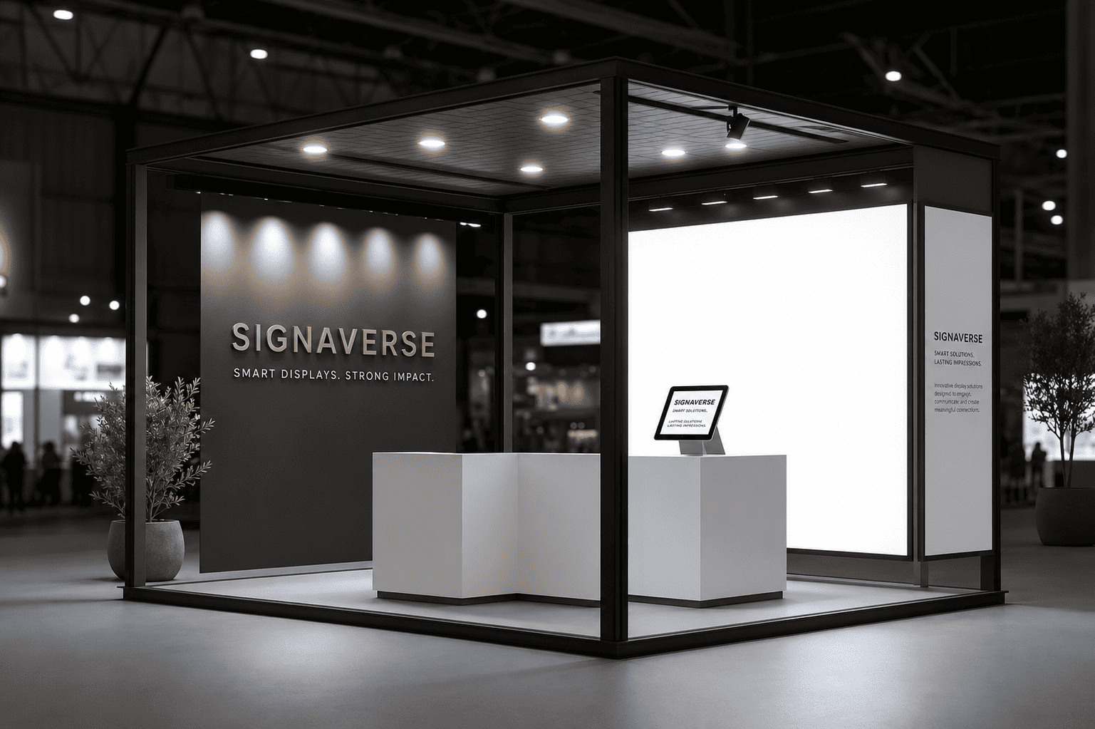 Exhibition booth branding Dubai